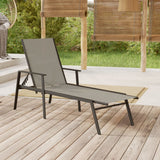 Sun Lounger Steel And Textilene Fabric