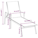 Sun Lounger Steel And Textilene Fabric