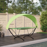 Outdoor Lounge Bed With Canopy Steel And Oxford Fabric