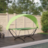 Outdoor Lounge Bed With Canopy Steel And Oxford Fabric