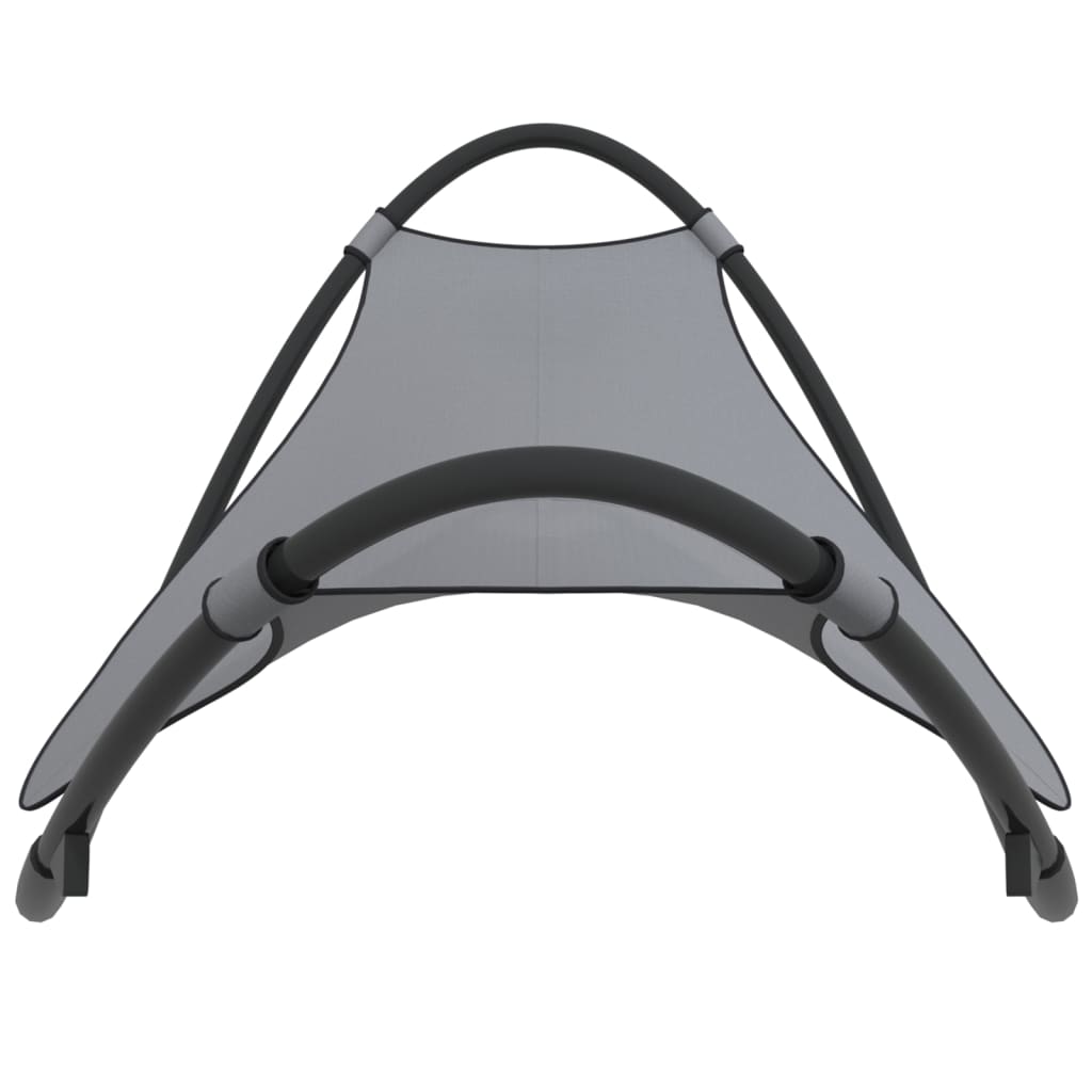 Rocking Sun Lounger With Wheels Steel & Textilene Fabric