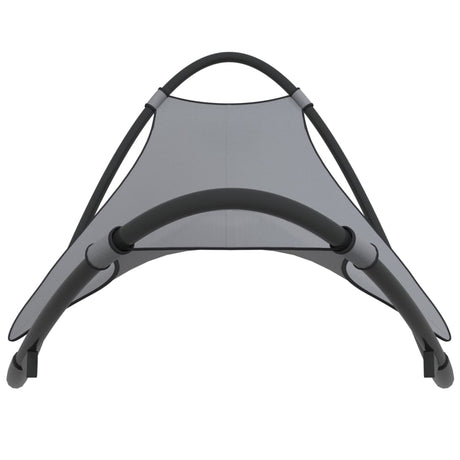Rocking Sun Lounger With Wheels Steel & Textilene Fabric