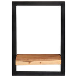 Wall Shelves 2 Pcs Solid Wood Acacia And Steel