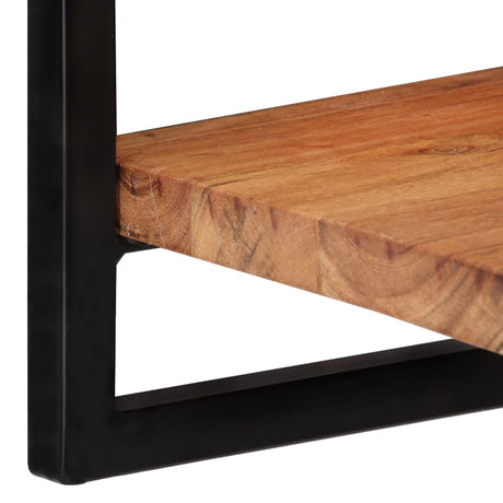 Wall Shelves 2 Pcs Solid Wood Acacia And Steel