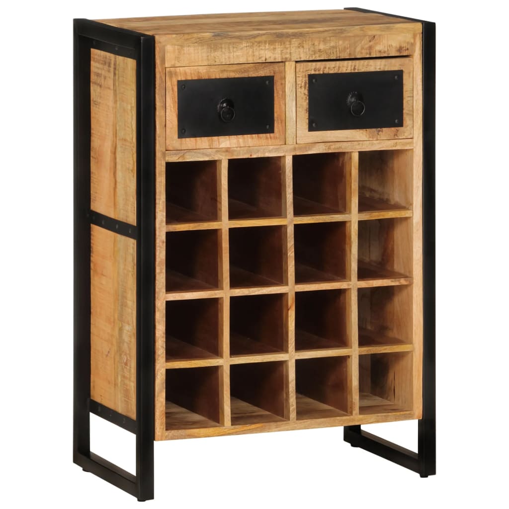 Wine Rack For 16 Bottles Solid Wood Mango