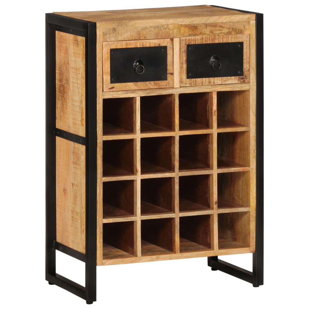 Wine Rack For 16 Bottles Solid Wood Mango