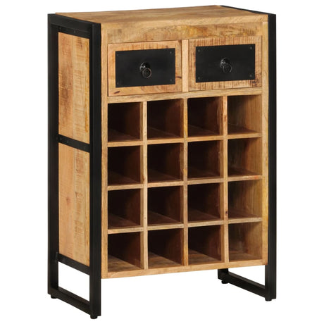Wine Rack For 16 Bottles Solid Wood Mango