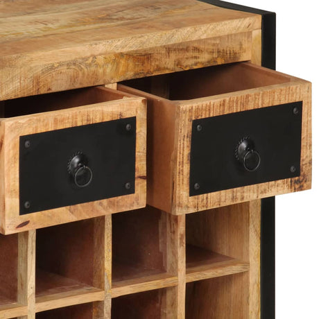 Wine Rack For 16 Bottles Solid Wood Mango