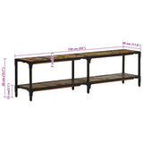 Tv Cabinet 150X30X Solid Wood Reclaimed
