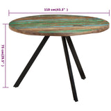 Dining Table 110X75 Cm Solid Wood Reclaimed