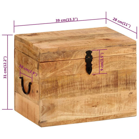 Storage Box 39X28X31 Cm Solid Wood Mango