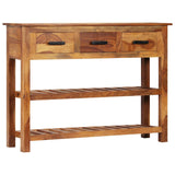 Sideboard With 3 Drawers 110X30X80 Cm Solid Acacia Wood