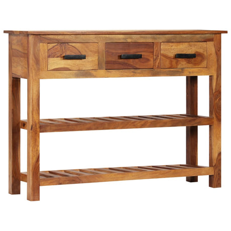 Sideboard With 3 Drawers 110X30X80 Cm Solid Acacia Wood