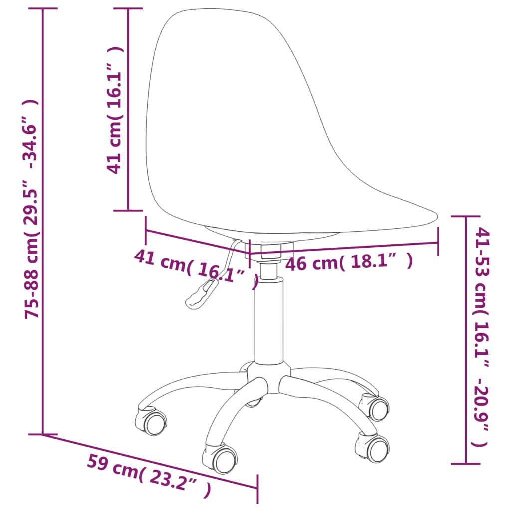 Swivel Dining Chairs 2 Pcs Pp