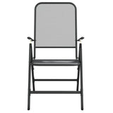 Folding Garden Chairs 2 Pcs Expanded Metal Mesh Anthracite