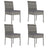 Garden Dining Chairs 4 Pcs Poly Rattan