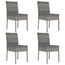 Garden Dining Chairs 4 Pcs Poly Rattan