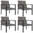 Garden Dining Chairs 4 Pcs Poly Rattan