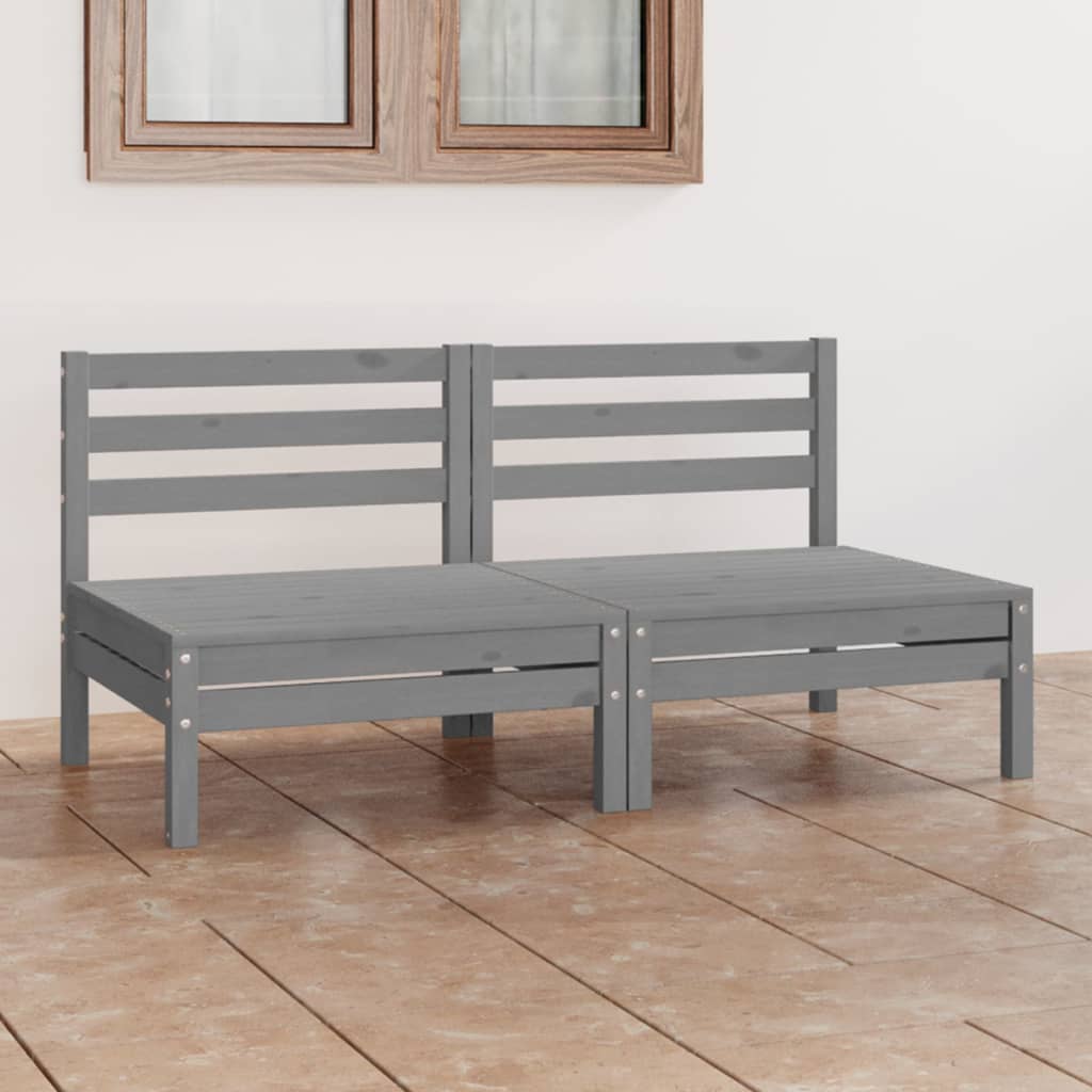 Garden 2-Seater Sofa Solid Pinewood