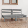 Garden 2-Seater Sofa Solid Pinewood