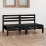 Garden 2-Seater Sofa Solid Pinewood