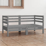 Garden 2-Seater Sofa Solid Pinewood