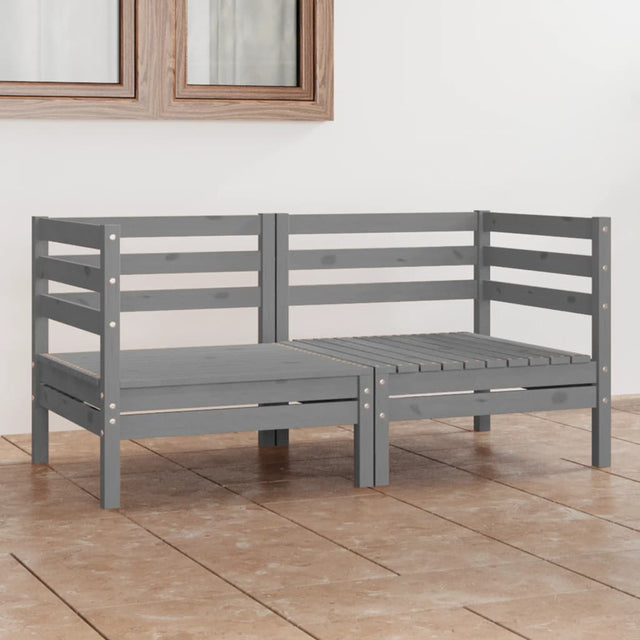 Garden 2-Seater Sofa Solid Pinewood