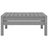 3 Piece Garden Lounge Set Grey Solid Pinewood