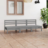 3 Piece Garden Lounge Set Solid Pinewood