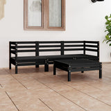 4 Piece Garden Lounge Set Solid Pinewood