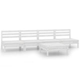 5 Piece Garden Lounge Set Solid Pinewood