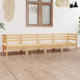 4 Piece Garden Lounge Set Solid Pinewood