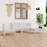 4 Piece Garden Lounge Set Solid Pinewood