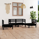 4 Piece Garden Lounge Set Solid Pinewood