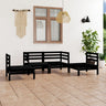 4 Piece Garden Lounge Set Solid Pinewood