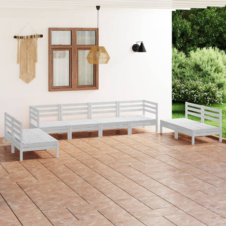 8 Piece Garden Lounge Set Solid Pinewood