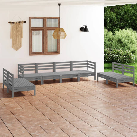 8 Piece Garden Lounge Set Solid Pinewood