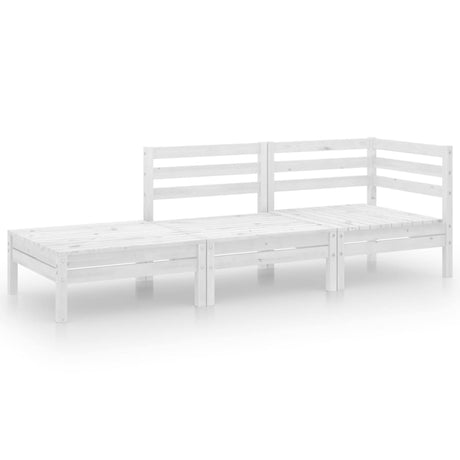 3 Piece Garden Lounge Set Solid Pinewood
