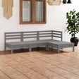 4 Piece Garden Lounge Set Solid Pinewood