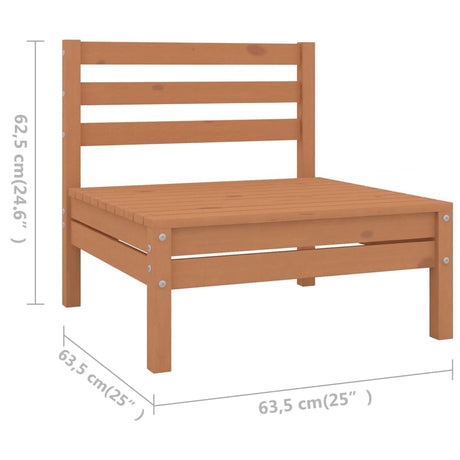 5 Piece Garden Lounge Set Solid Pinewood