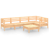 6 Piece Garden Lounge Set Solid Pinewood