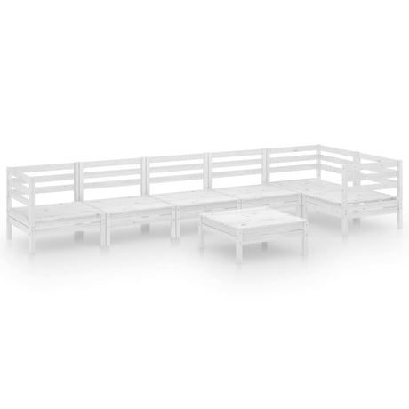 7 Piece Garden Lounge Set Solid Pinewood
