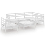 6 Piece Garden Lounge Set Solid Pinewood