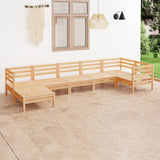 7 Piece Garden Lounge Set Solid Wood Pine
