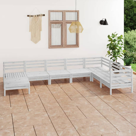 8 Piece Garden Lounge Set Solid Wood Pine