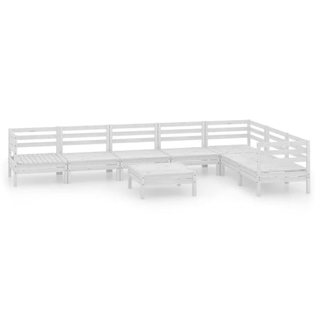 8 Piece Garden Lounge Set Solid Wood Pine