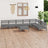8 Piece Garden Lounge Set Solid Wood Pine