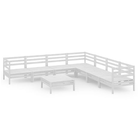 8 Piece Garden Lounge Set Solid Wood Pine