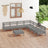 8 Piece Garden Lounge Set Solid Wood Pine