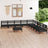 10 Piece Garden Lounge Set Solid Wood Pine